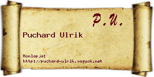 Puchard Ulrik névjegykártya